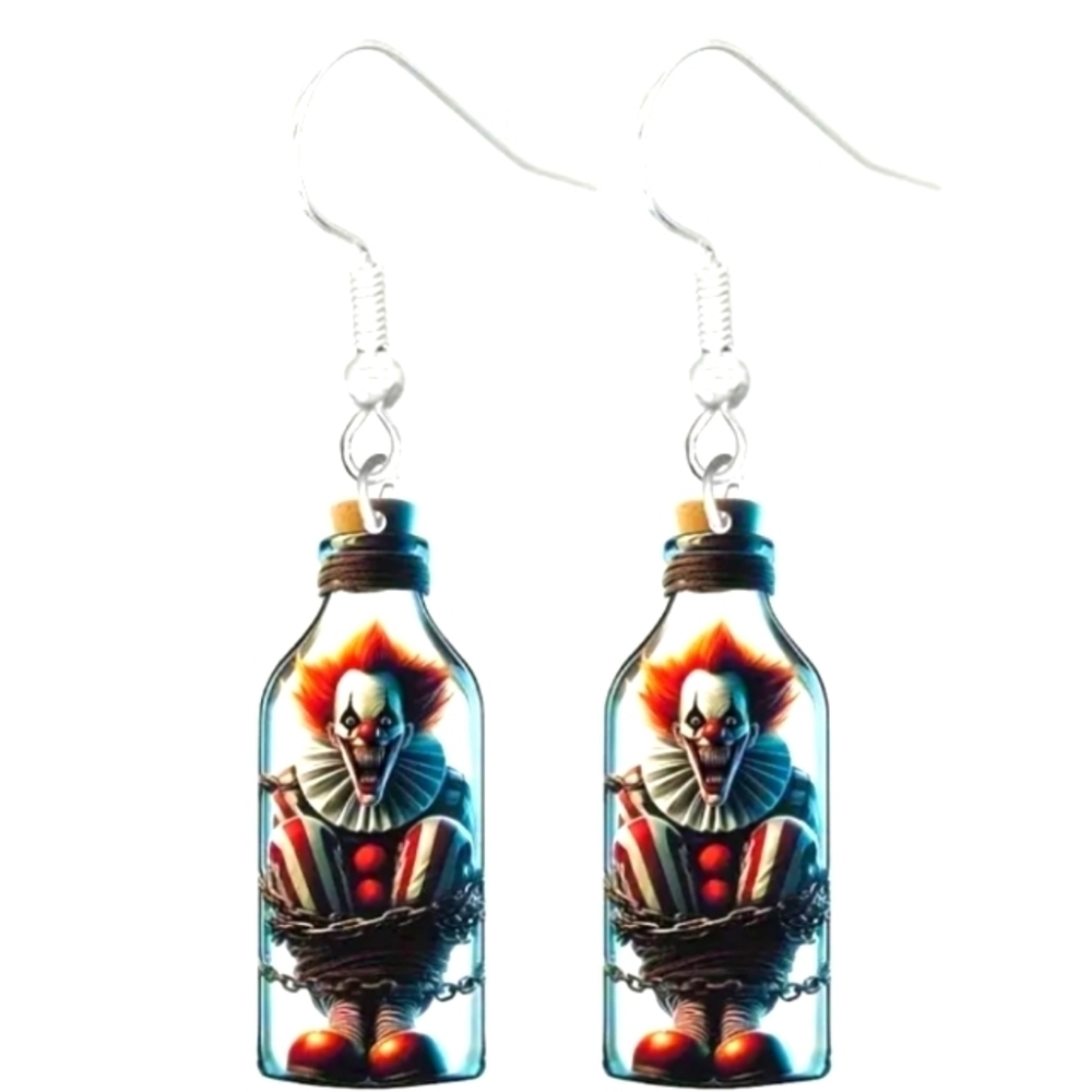 Fun Spooky horror character 5d earrings